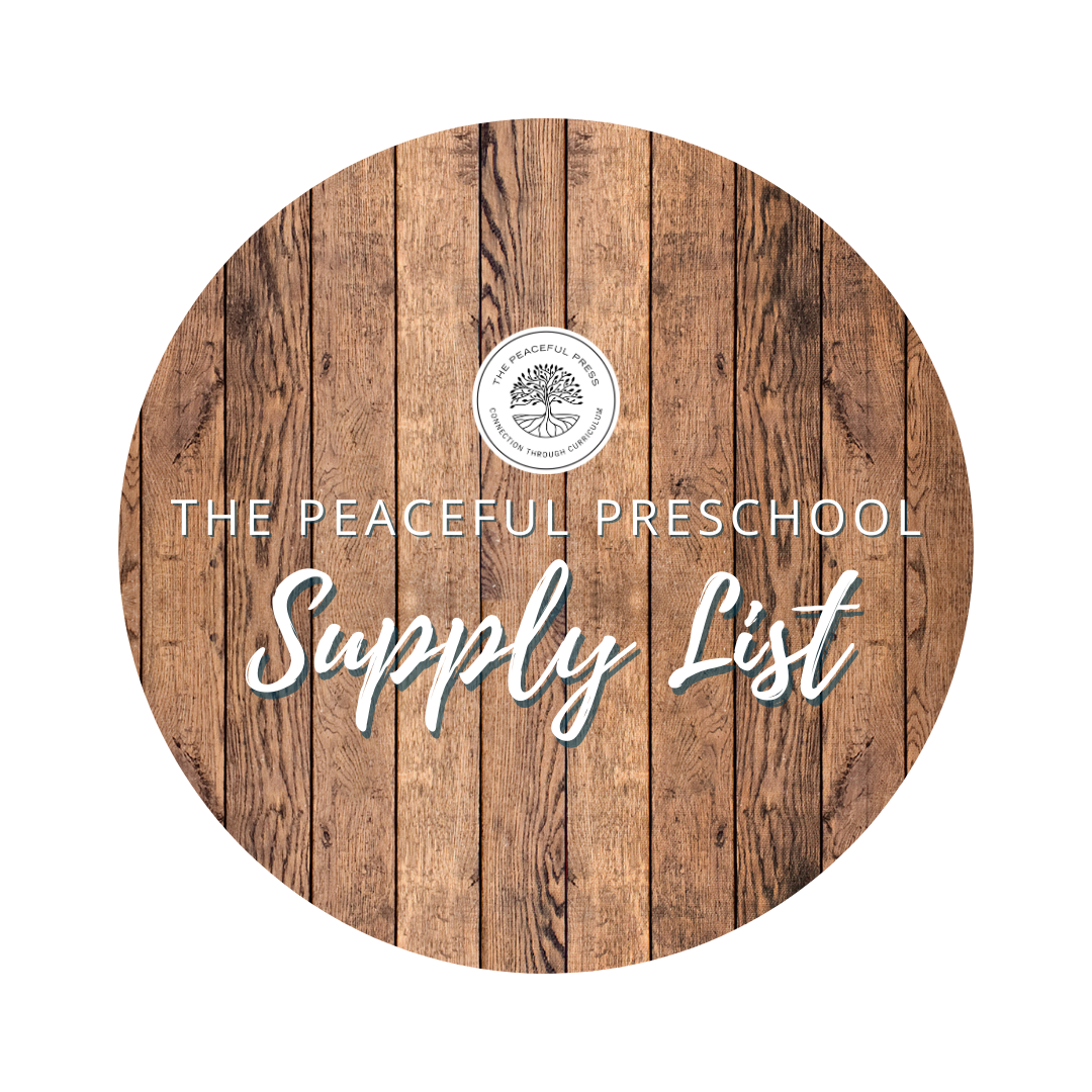 The Peaceful Preschool: Master Supply List