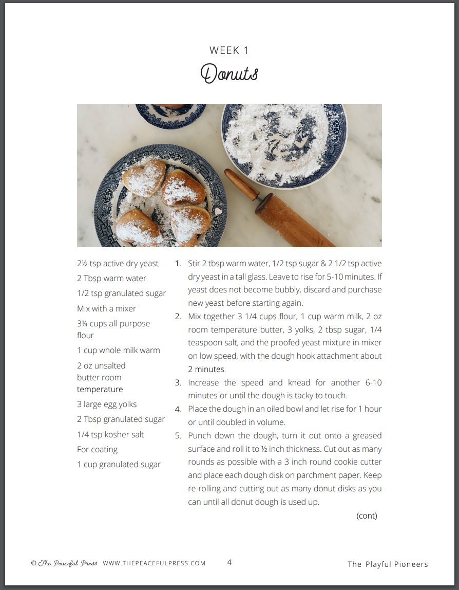 Homeschool Sample Recipe, Donuts.