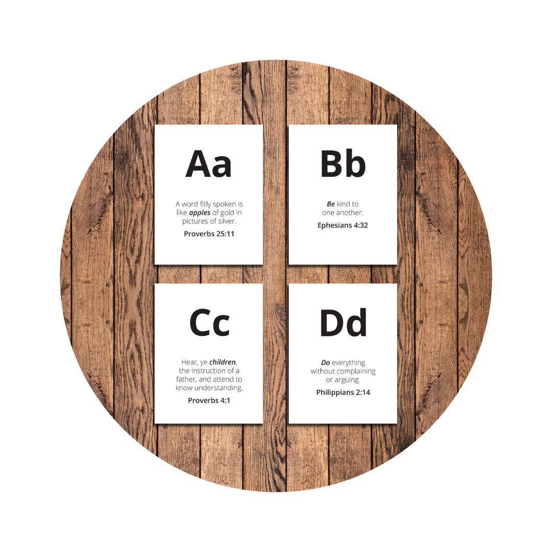 The Peaceful Press: ABC Bible Verse Cards