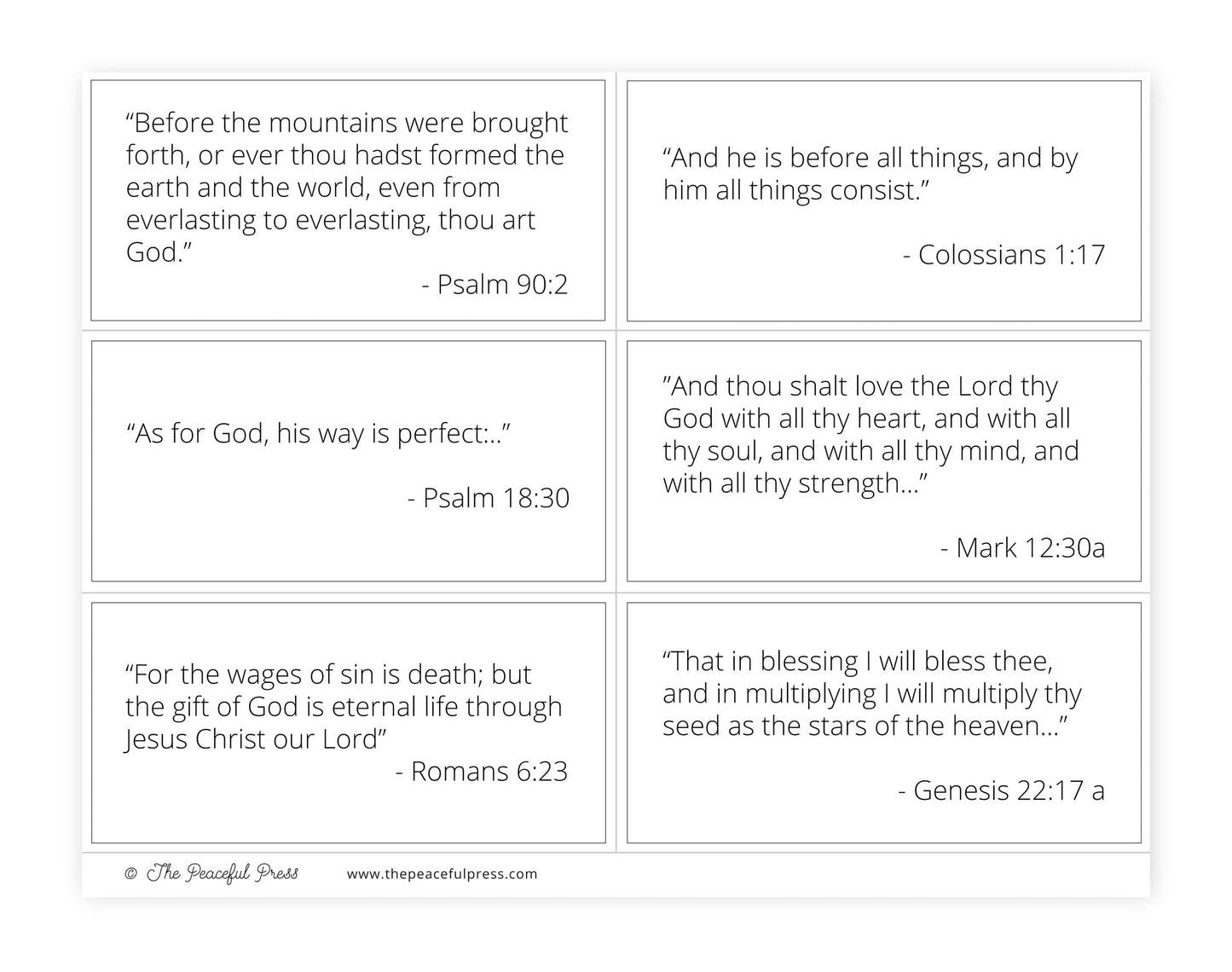 The Peaceful Press FREE Scripture Cards 2ce95e6a a464 44cf 9f73 364aa2d7b3b4 | The Peaceful Press