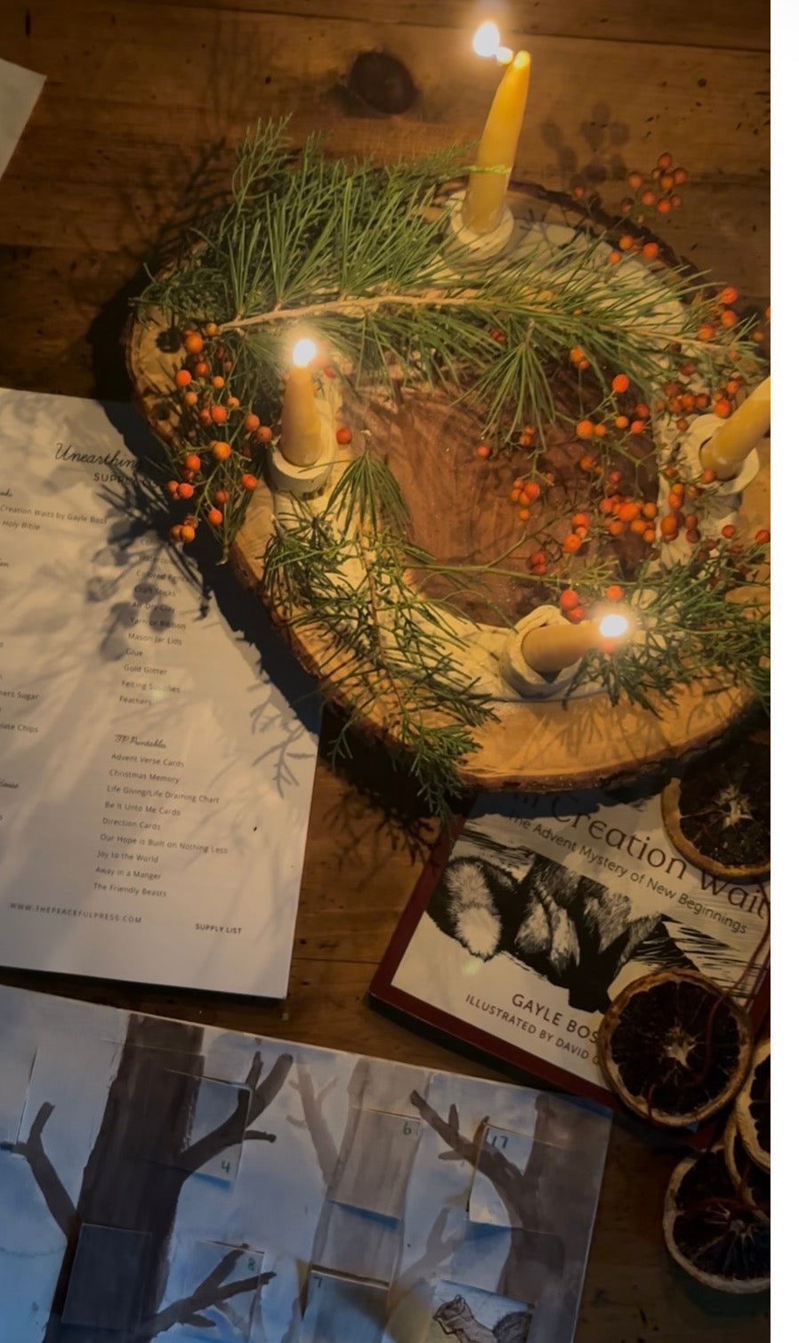 Unearthing Wonder: Our Gentle Advent Rhythm | The Peaceful Press