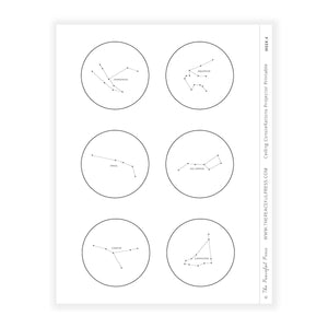 Constellation Study Cards for kindergarten nature focused homeschool