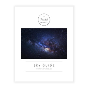 Homeschool Kindergarten 4 week Sky Guide program.