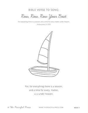 Homeschool Sample Sheet, Bible Verse Memorization.