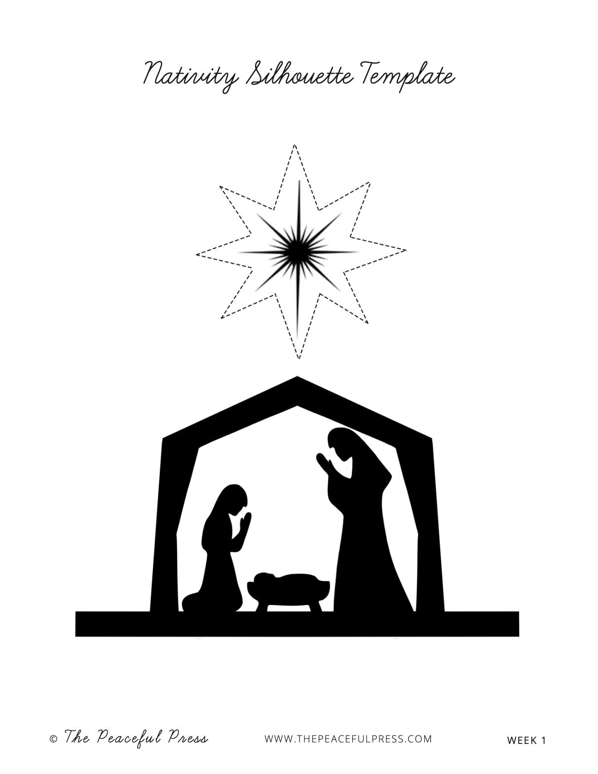 A Homeschool Sample of a Nativity Silhouette Project