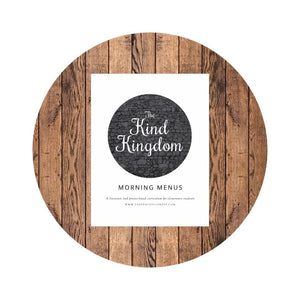 kind kingdom morning menu v1 | The Peaceful Press